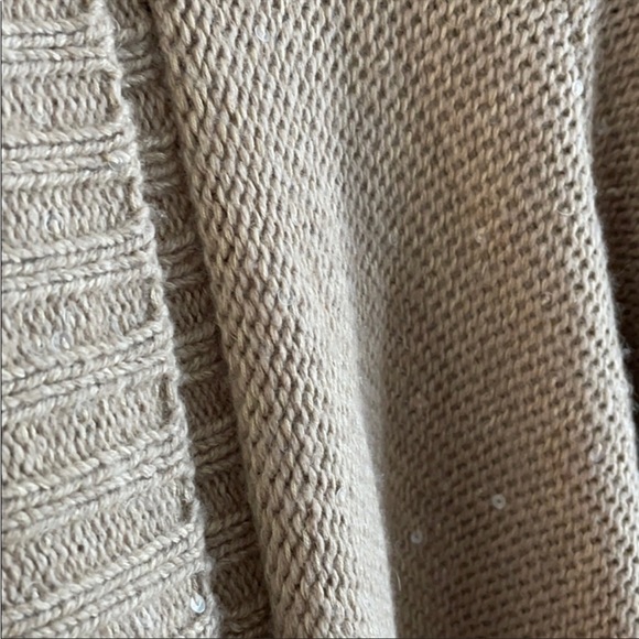 Alice + Olivia Ribbed Knit Waterfall Cardigan in Camel - Picture 3 of 11